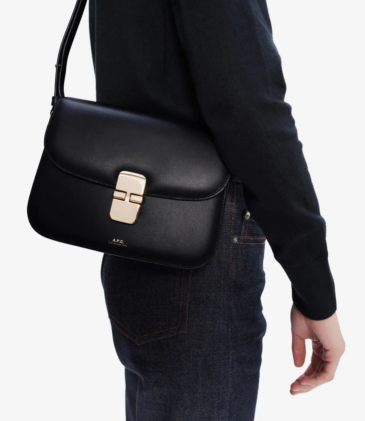 [PXBMW-F61413] A.P.C. PARIS - GRACE Black Small bag.webp