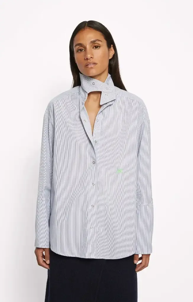 [W25ROMAALLY] ROSEANNA - ROMA ALLY Shirt Blue (38).webp