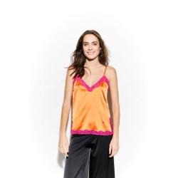 Silk Camisole, the Original, Carrot - Raspberry
