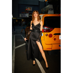 Long Silk Evening Dress Black