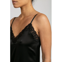 Long Silk Evening Dress Black
