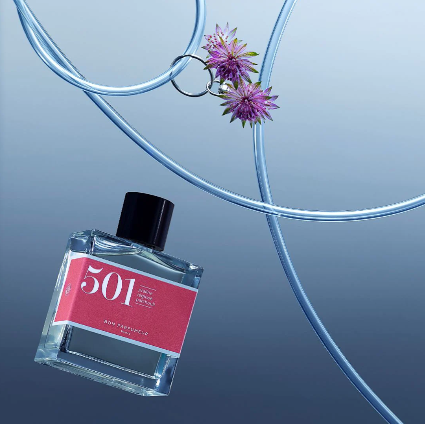 Eau de Parfum 501 "Gourmand" 
Praline, licorice, patchouli, 100ml BON PARFUMEUR