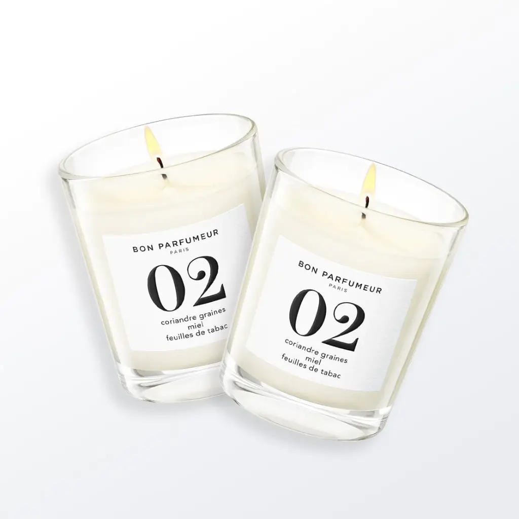 Scented Candle #02 WOODY - Coriander seeds, honey, tobacco leaves 180gr - BON PARFUMEUR