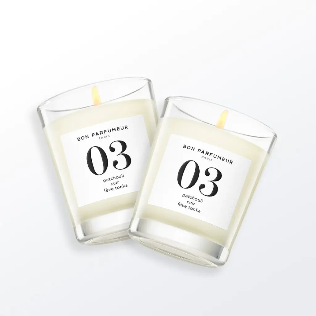 Scented Candle #03 SPICY AMBER - Patchouli, leather, tonka bean 180gr - BON PARFUMEUR