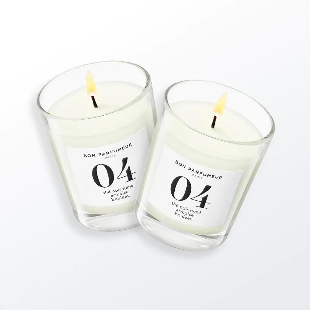 Scented Candle #04 SPICY AMBER - Smoked black tea, mugwort, birch 180gr - BON PARFUMEUR