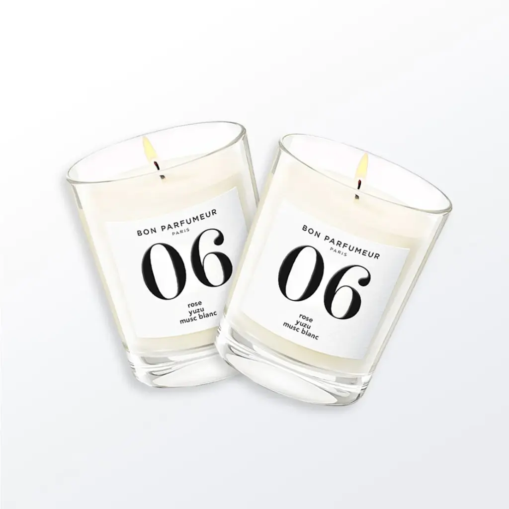 Scented Candle #06 FLORAL - Rose, yuzu, white musk 180gr - BON PARFUMEUR
