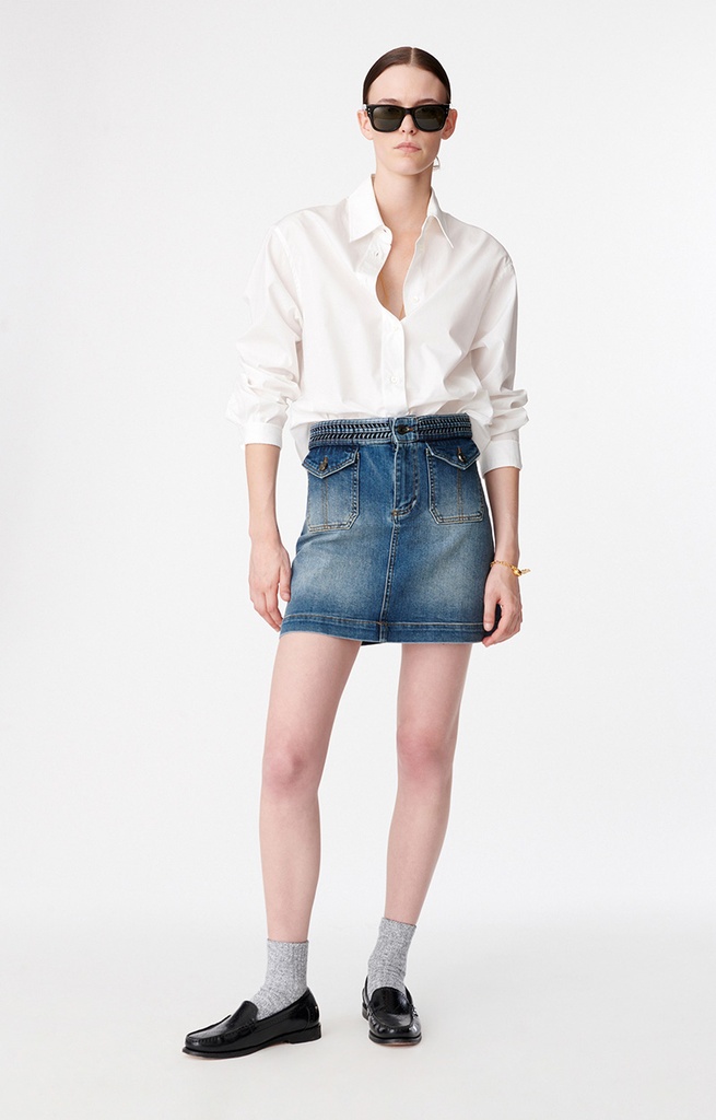 Naoto Skirt Light Indigo - VANESSA BRUNO