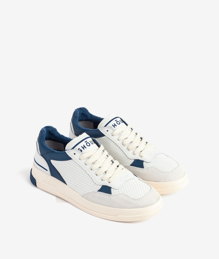 Tweener Low Man - Leather/Suede White/Blue - RUN OF