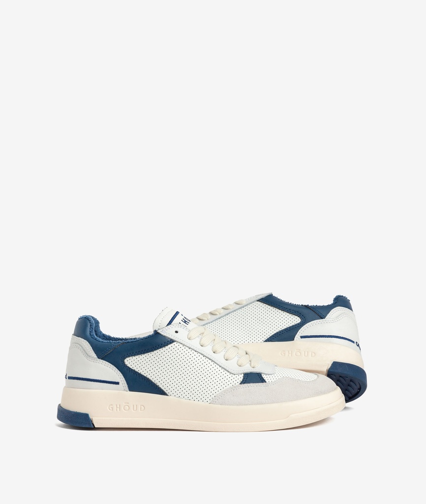 Tweener Low Man - Leather/Suede White/Blue - RUN OF