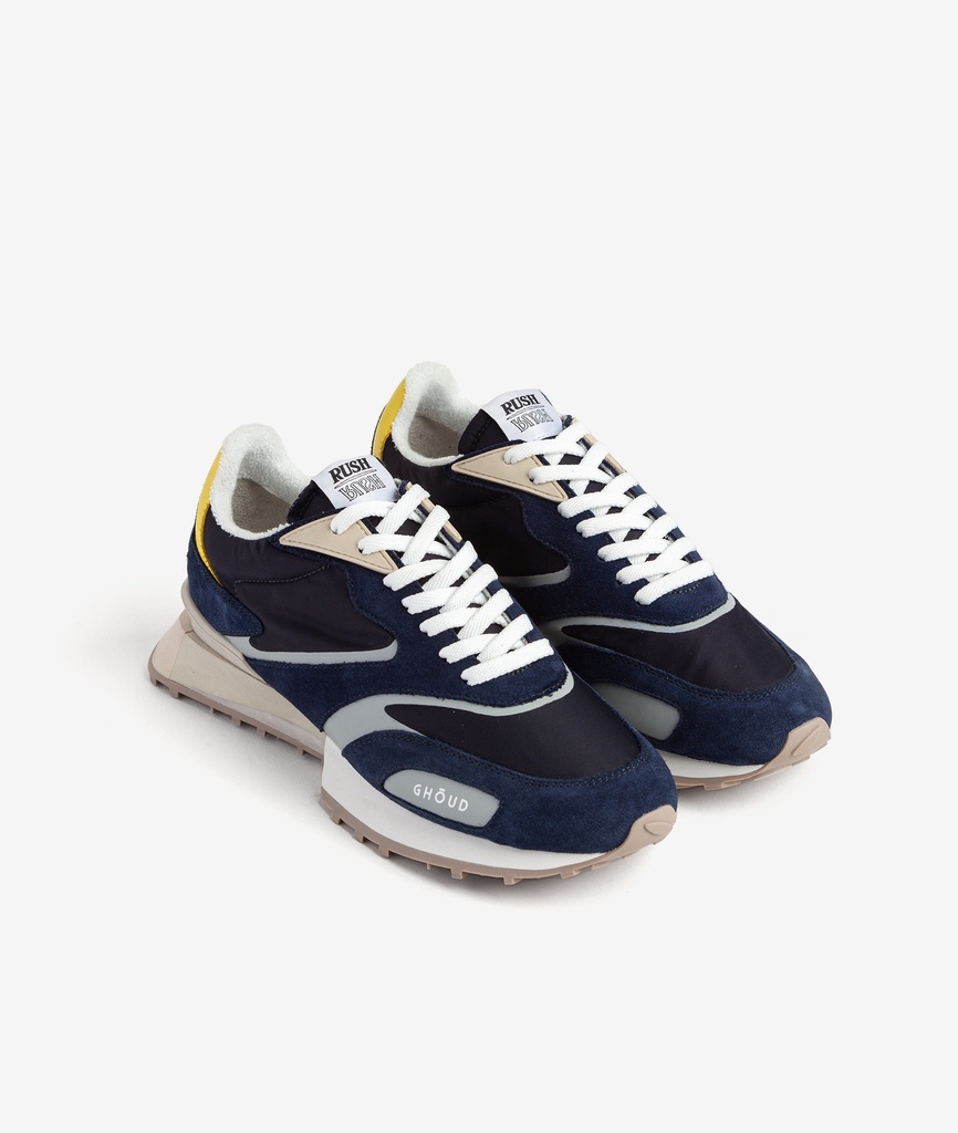 Rush Groove 2.0 Low Man - Nylon/Suede Blue/Yellow - GHOUD VENICE