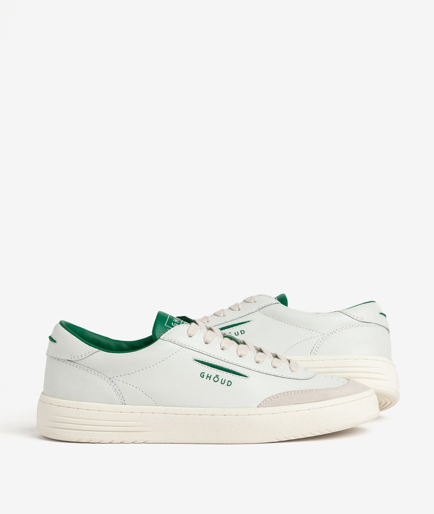 Lido Low Man - Leather/Suede White/Green - GHOUD VENICE