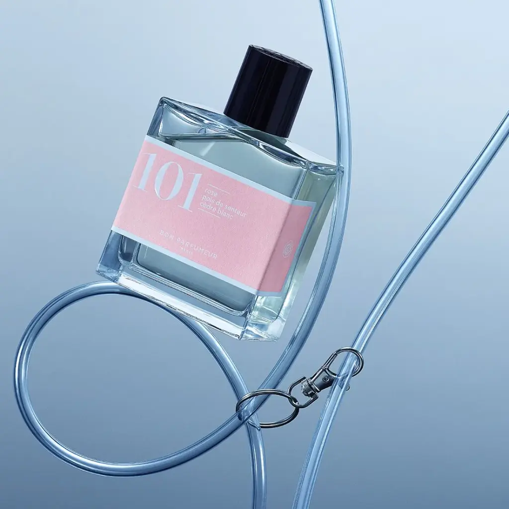 Eau de Parfum 101 "Floral" Rose, sweet pea, white cedar, 100ml          BON PARFUMEUR