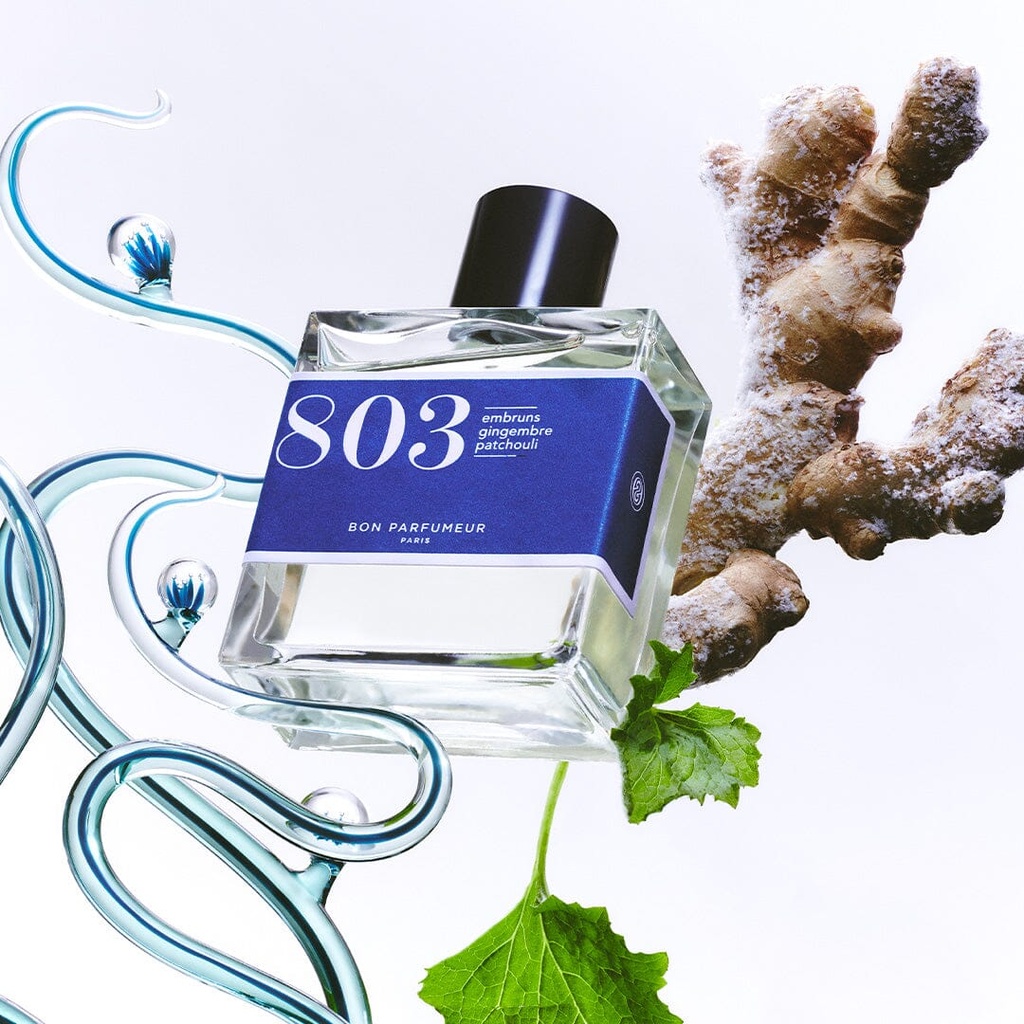Eau de Parfum 803 "Aquatic" 
Sea spray, ginger, patchouli, 100ml BON PARFUMEUR
