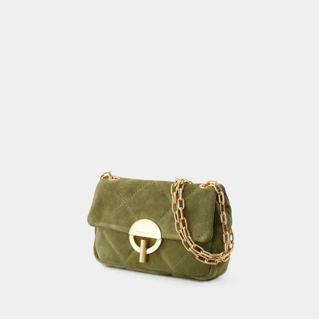 Suede Nano Moon Bag Kaki