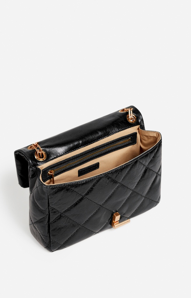 Leather Moon MM Bag Black