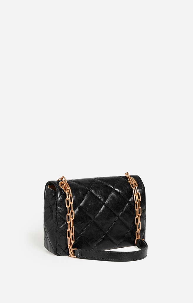 Leather Moon MM Bag Black