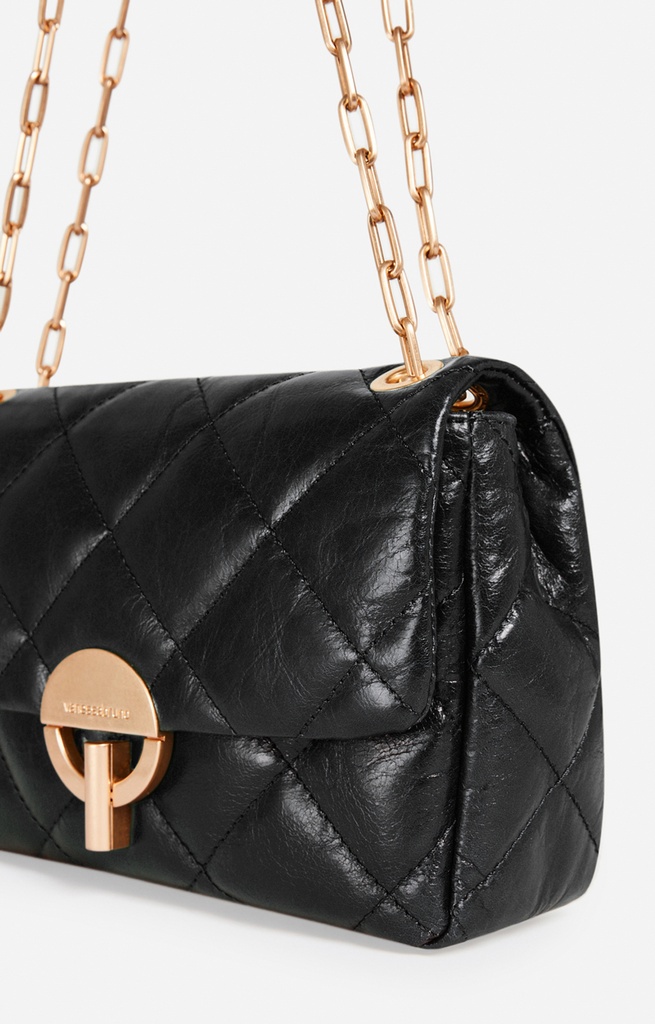 Leather Moon MM Bag Black