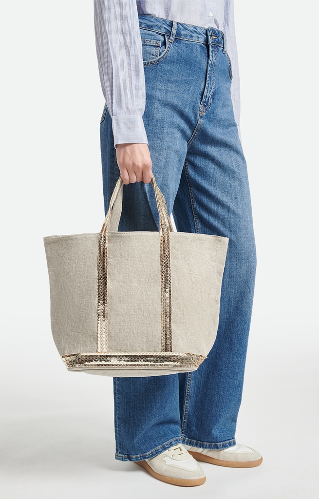 Linen M Cabas Tote Sand