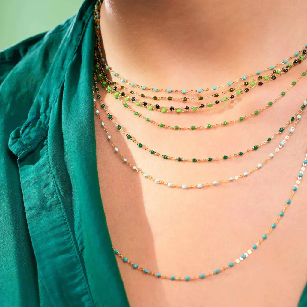Classic Gigi Necklace 18ct Rose Gold LAGOON 60cm - GIGI CLOZEAU 