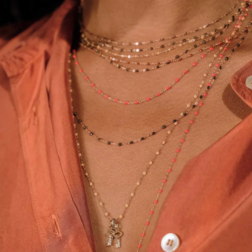 Key Diamond Pendant Rose Gold 18ct - GIGI CLOZEAU