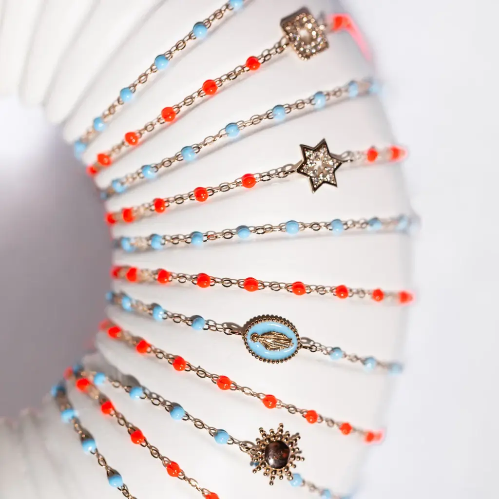 Classic Gigi Bracelet 18ct Rose Gold TURQUOISE 17cm - GIGI CLOZEAU