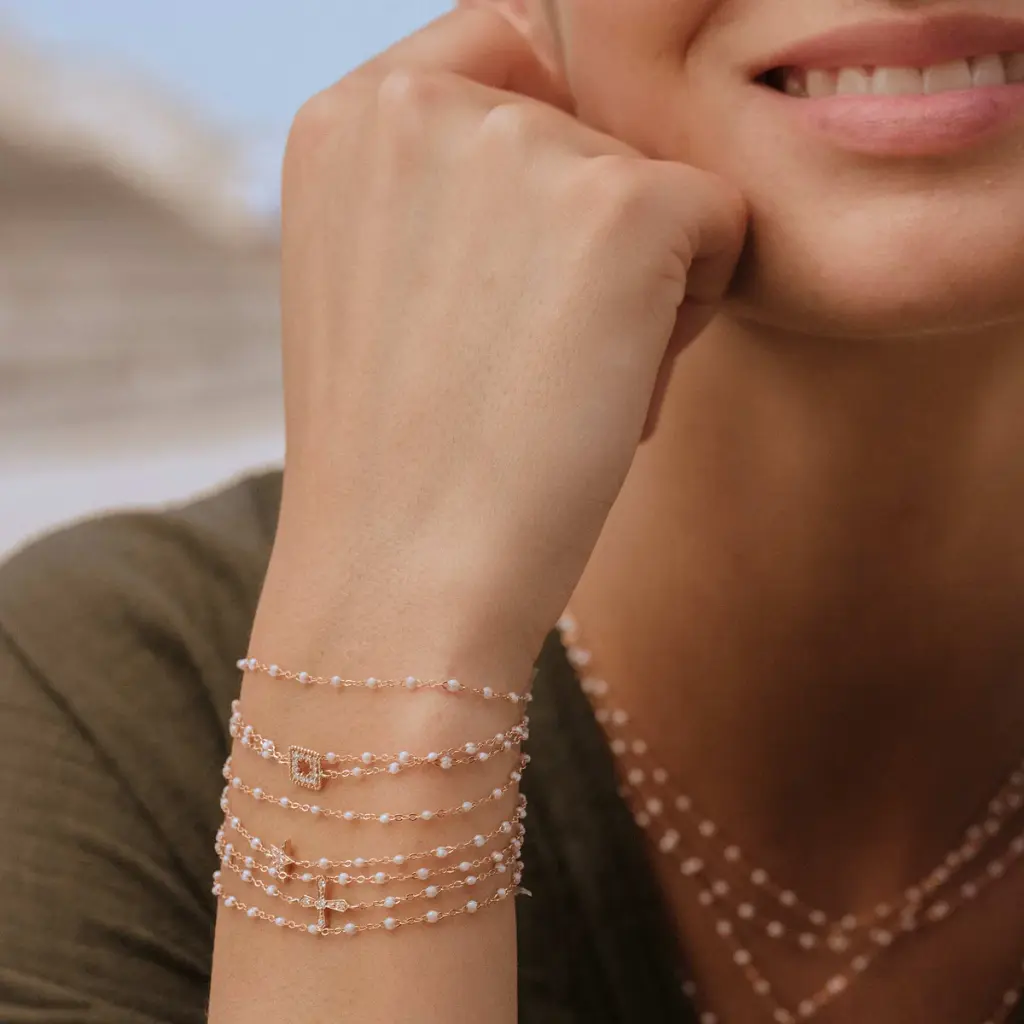 Classic Gigi Bracelet 18ct ROSE Gold OPAL 17cm - GIGI CLOZEAU
