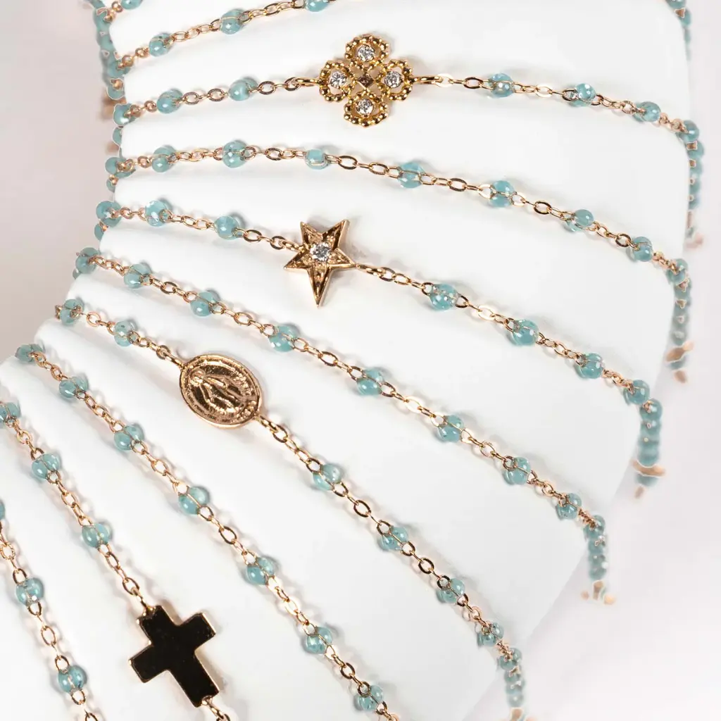 Star Bracelet 18ct Rose Gold LAGOON 17cm Diamond - GIGI CLOZEAU