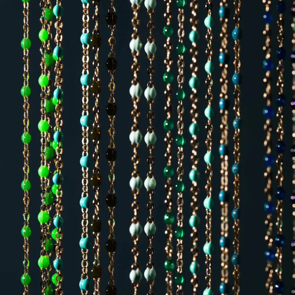 Classic Gigi Necklace 18ct Rose Gold EMERALD 42cm - GIGI CLOZEAU