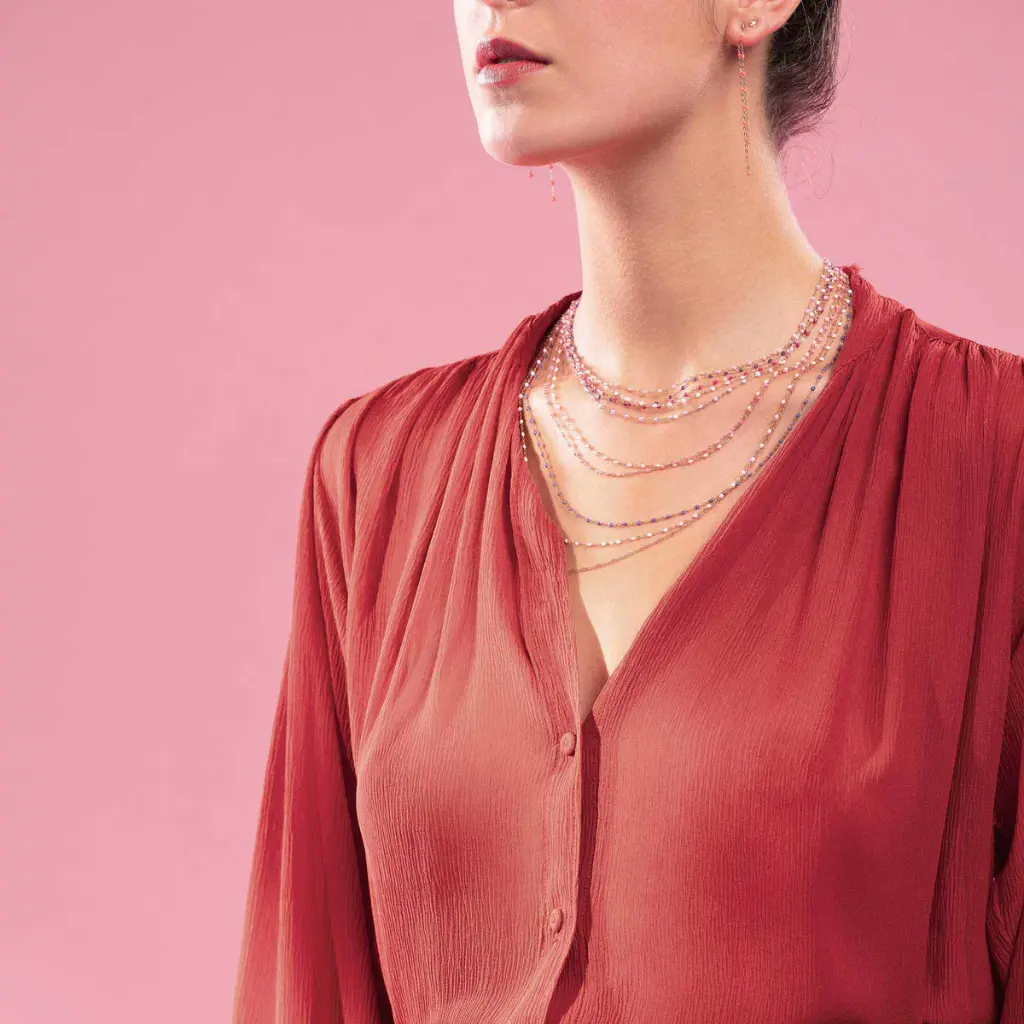 Classic Gigi Necklace 18ct Rose Gold SAUMON 42cm - GIGI CLOZEAU
