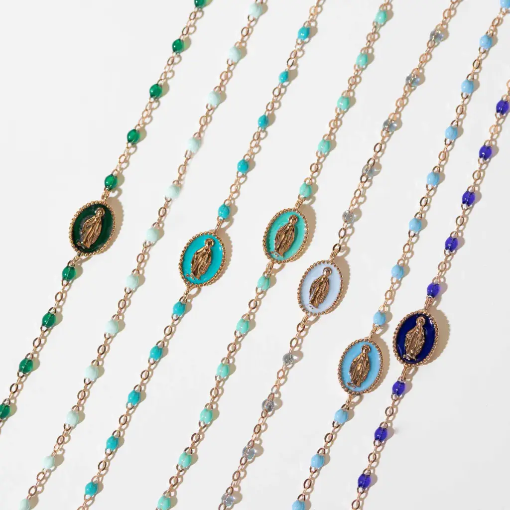 Classic Gigi Necklace 18ct Rose Gold JADE 42cm - GIGI CLOZEAU