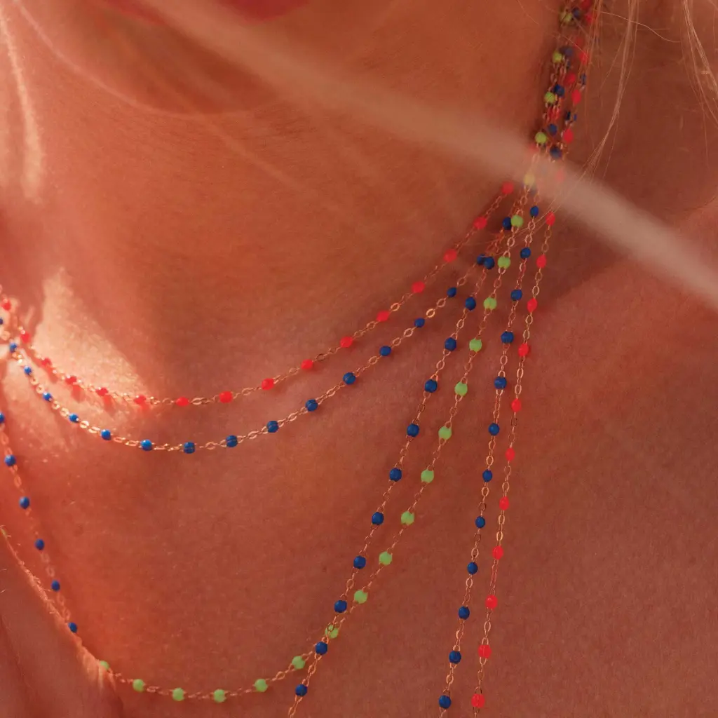 Classic Gigi Necklace 18ct Rose Gold CORAL 42cm - GIGI CLOZEAU