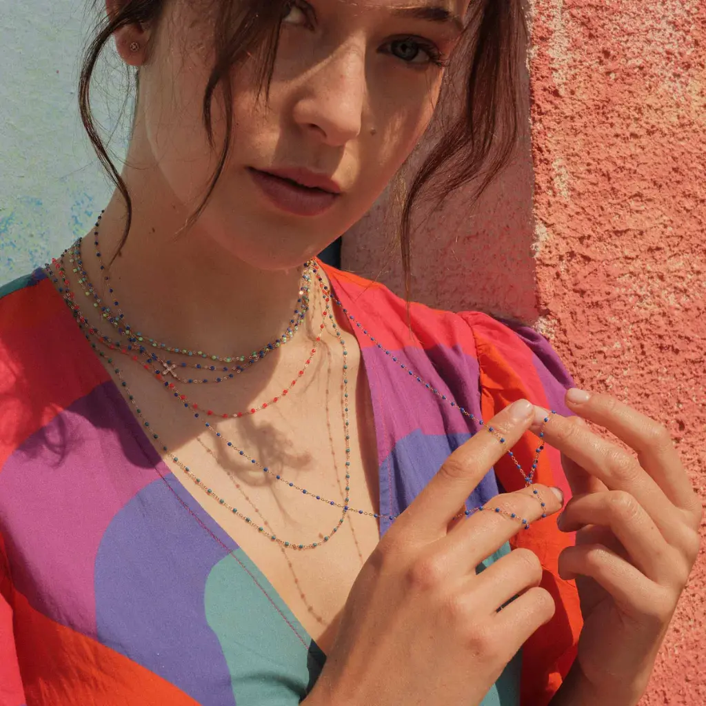 Classic Gigi Necklace 18ct Rose Gold CORAL 42cm - GIGI CLOZEAU
