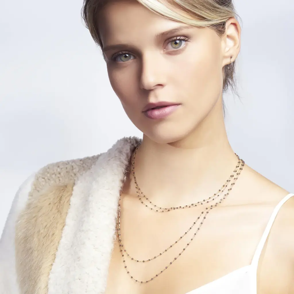 Classic Gigi Necklace 18ct Rose Gold QUARTZ 42cm - GIGI CLOZEAU