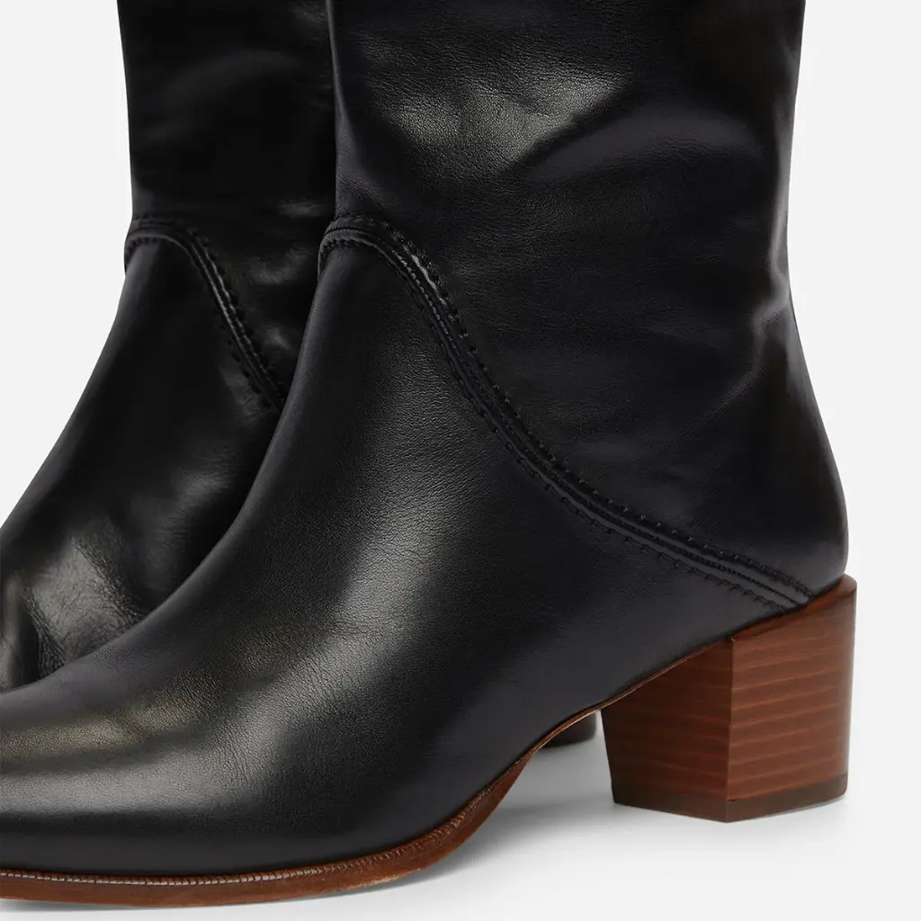 Boots in Smooth Leather 45mm Black - VANESSA BRUNO
