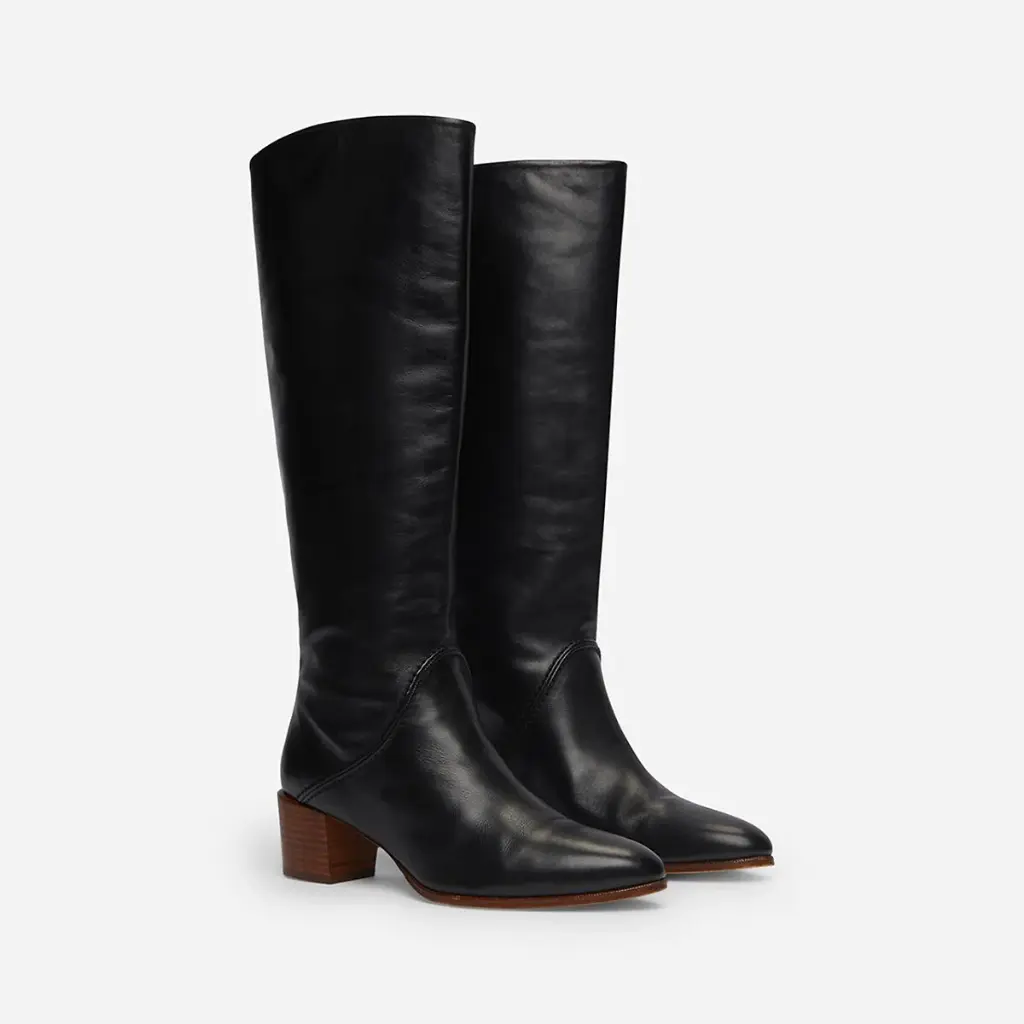 Boots in Smooth Leather 45mm Black - VANESSA BRUNO