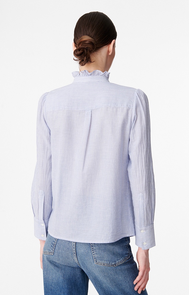 Nicolas Shirt White/Blue - VANESSA BRUNO