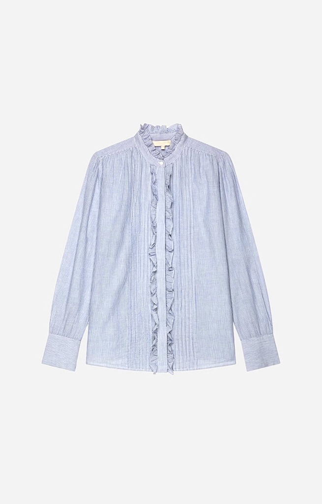 Nicolas Shirt White/Blue - VANESSA BRUNO