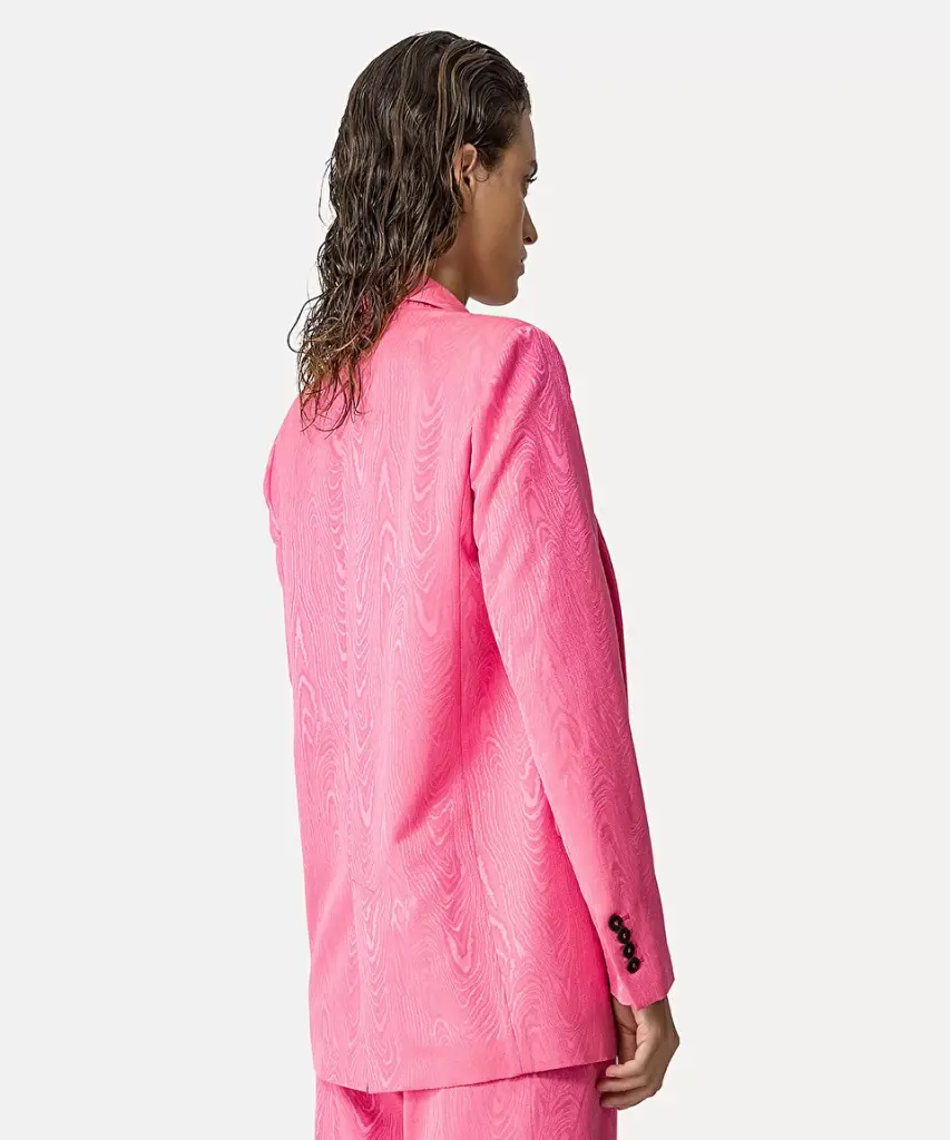 Jacket in moiré jacquard