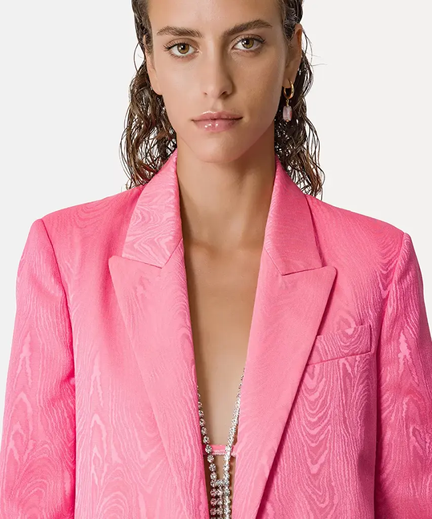 Jacket in moiré jacquard