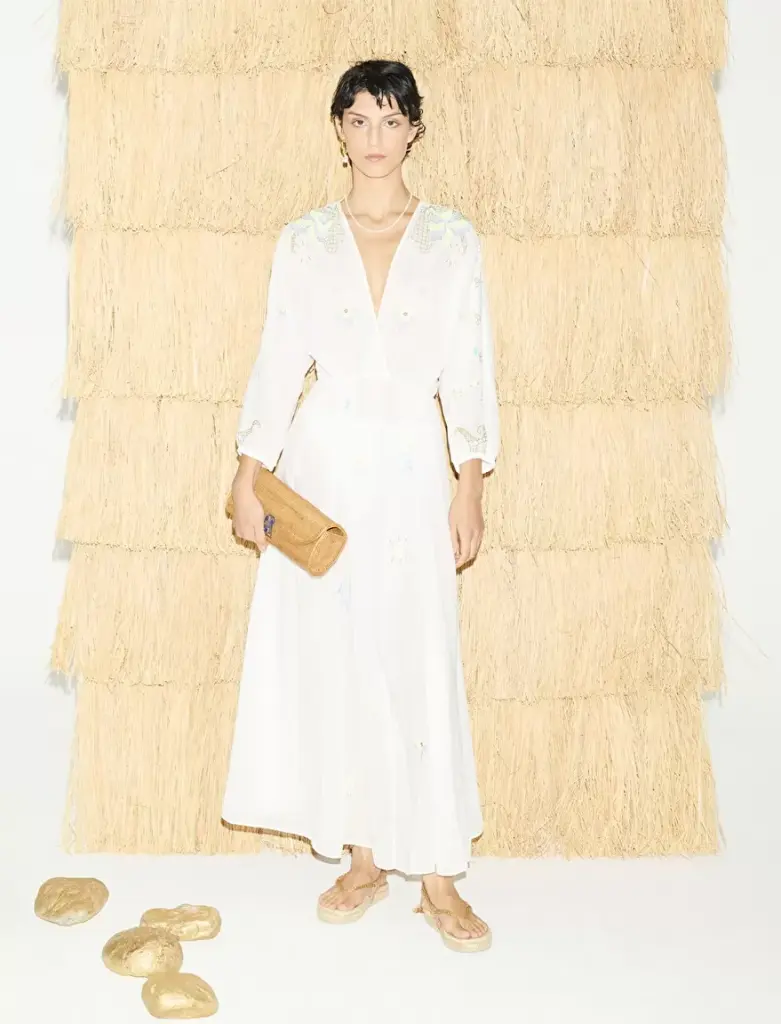 "Eden" embroidery" cotton silk voile dress - FORTE FORTE