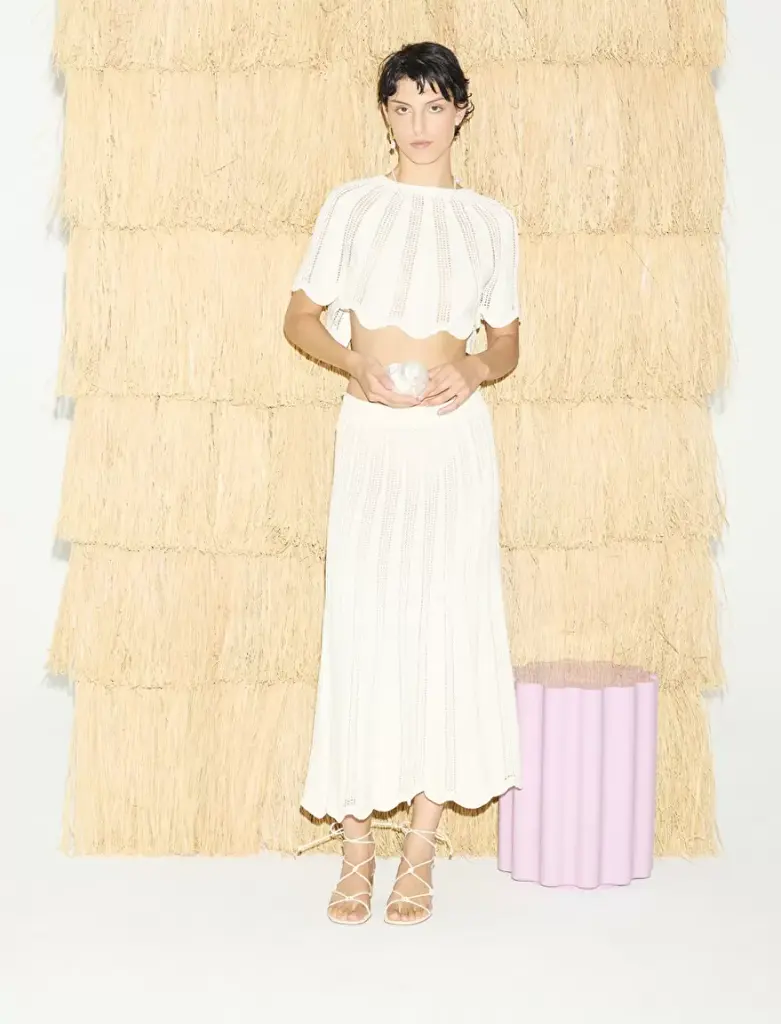 Skirt in crocheted mercerised cotton - FORTE FORTE