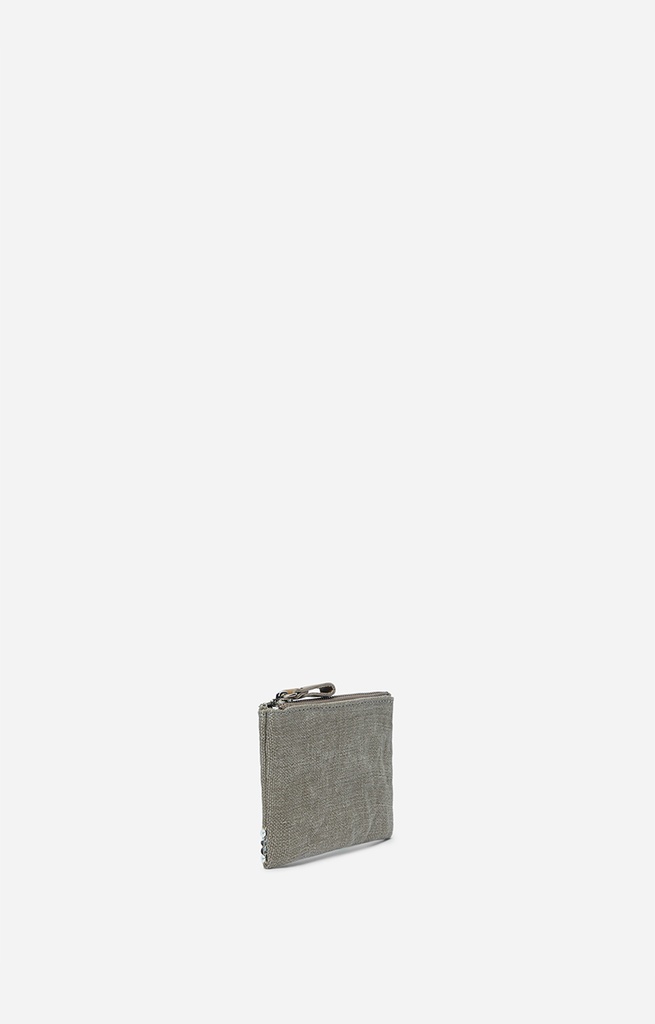 Zipped Cluth Small Grey - Canvas & Sequins - Vanessa Bruno 