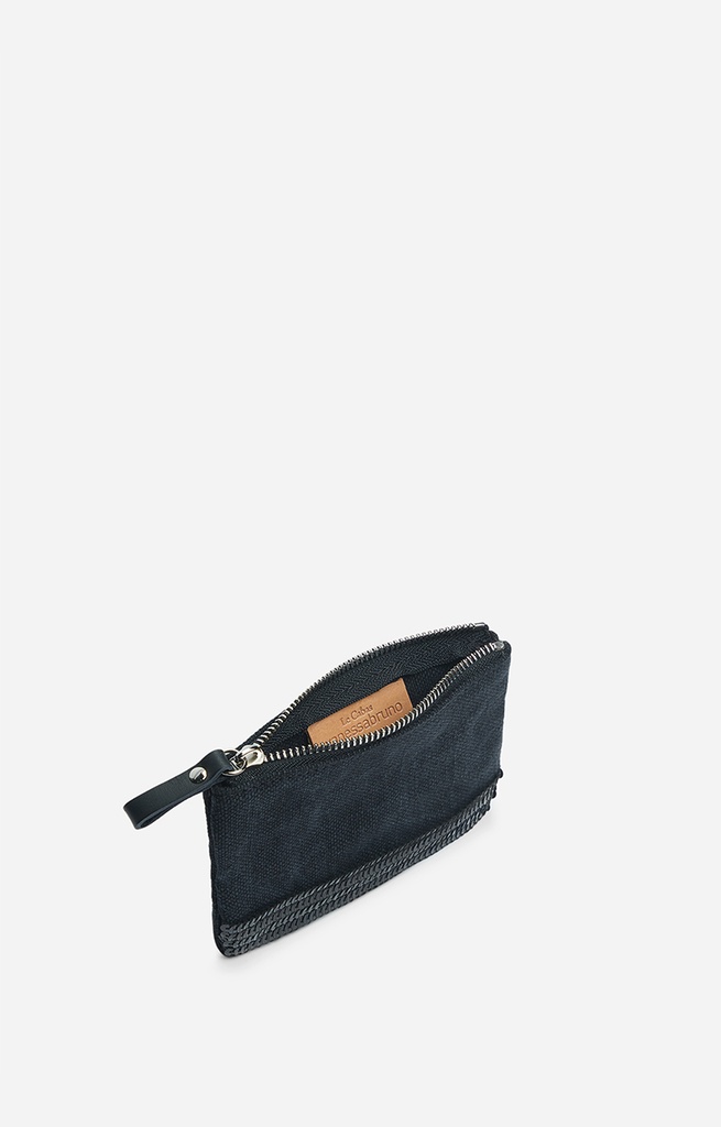 Zipped Cluth Small Black - Canvas & Sequins - Vanessa Bruno
