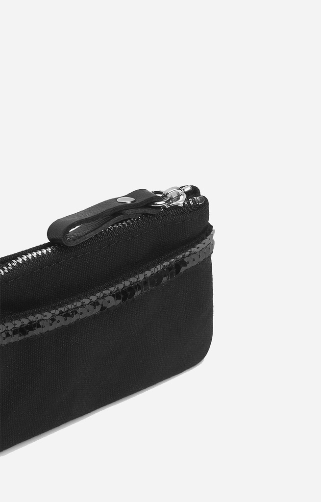 Small Purse Black Canvas and Sequins - Vanessa Bruno 
