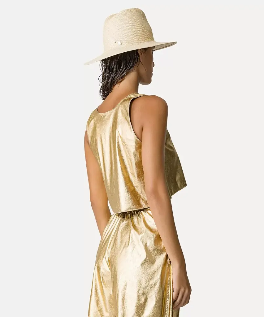 Top in lamé eco deerskin - FORTE FORTE