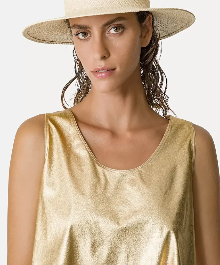Top in lamé eco deerskin - FORTE FORTE