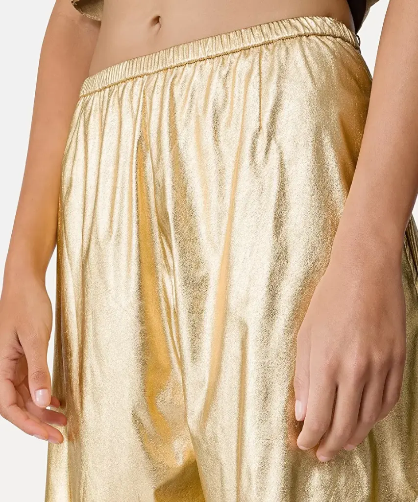 Bermuda shorts in lamé eco deerskin - FORTE FORTE