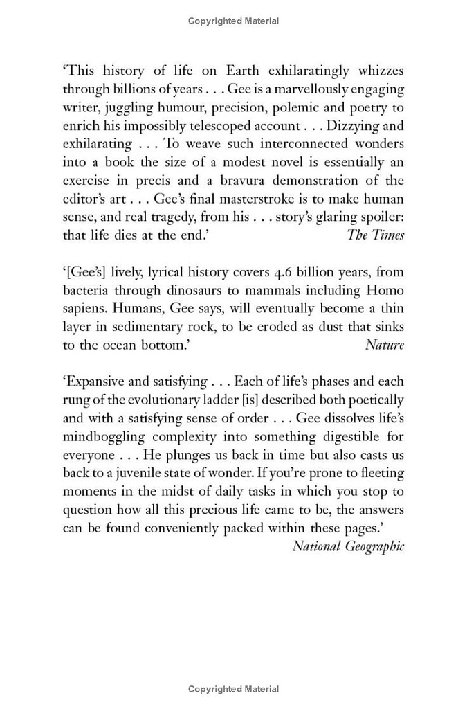 A (very) Short History of Life On Earth