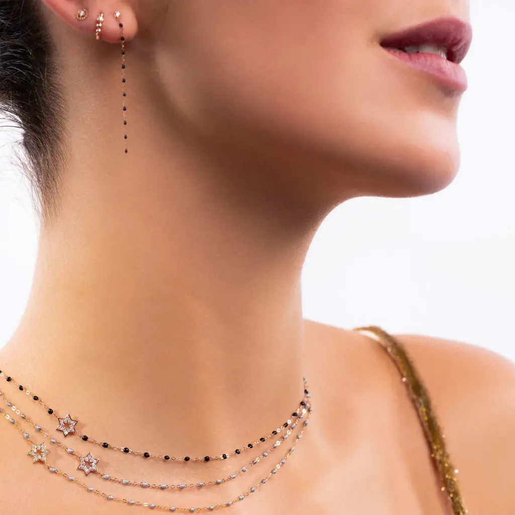 Lucky Diamond Hoops Earrings 18ct Rose Gold - GIGI CLOZEAU