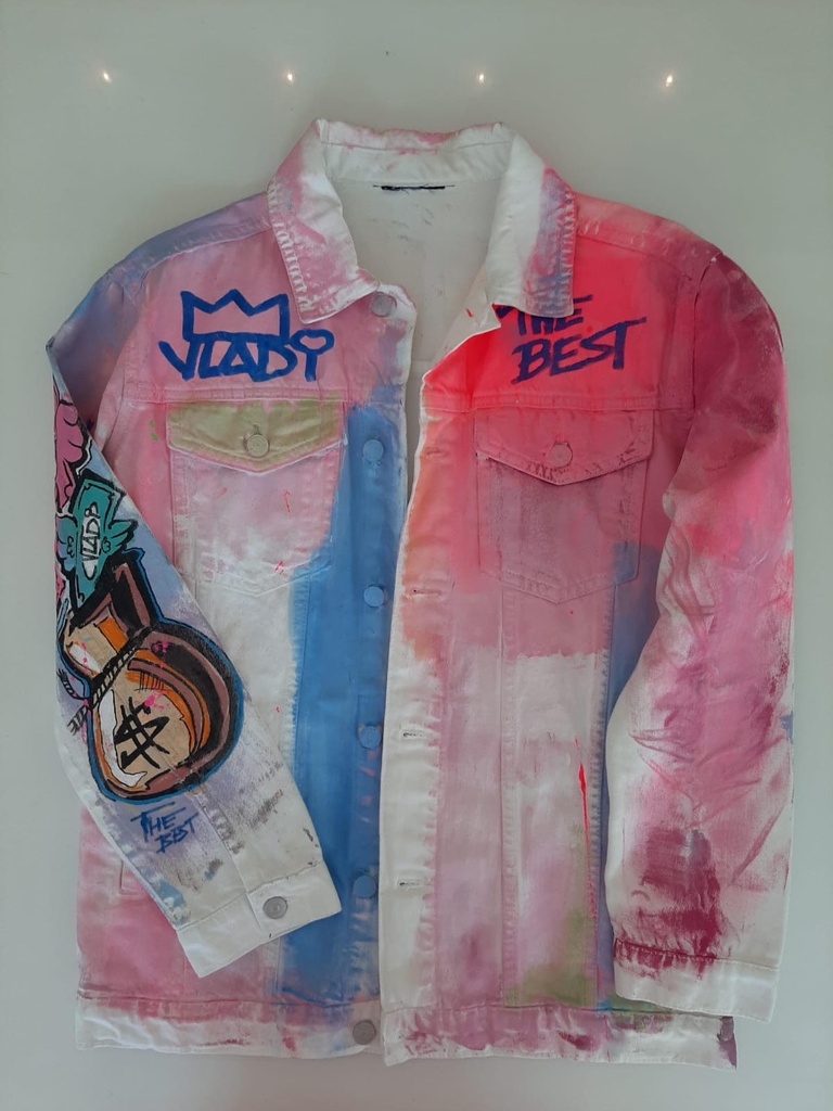 The Best Tiger Club White Jean Jacket by Vladi Money